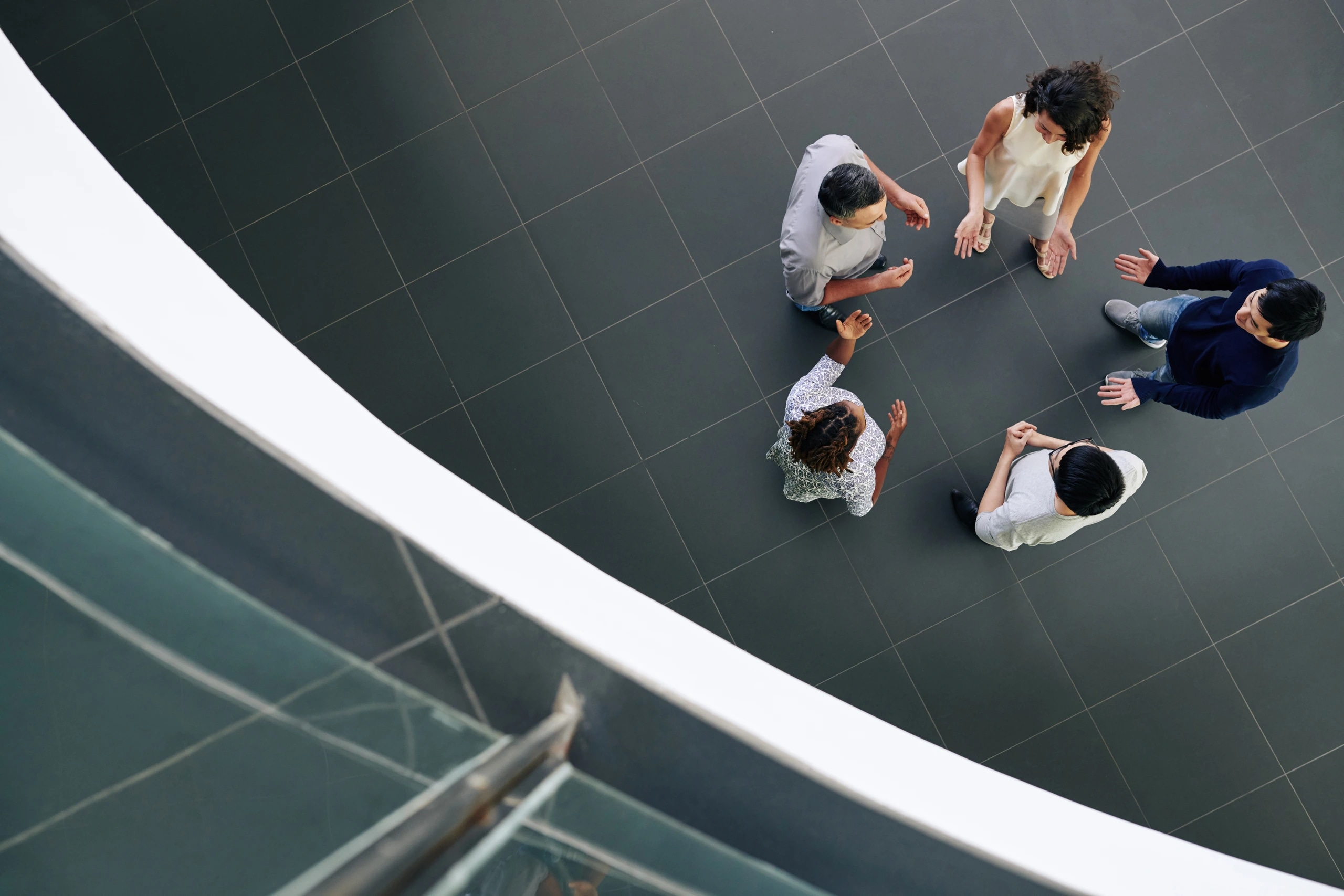 Senior leadership in conversation